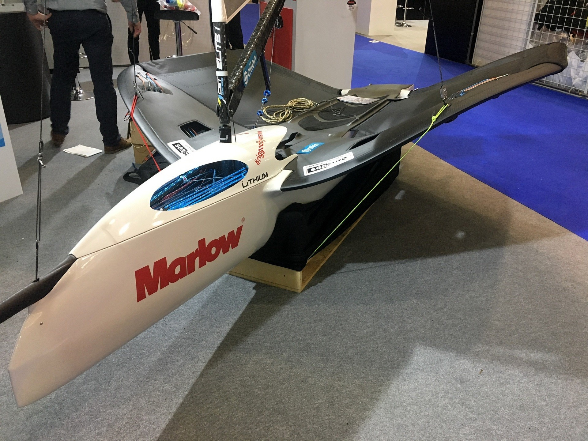 RYA Dinghy Show 2019 – Phil from Atomik UK with the new Lithium Moth